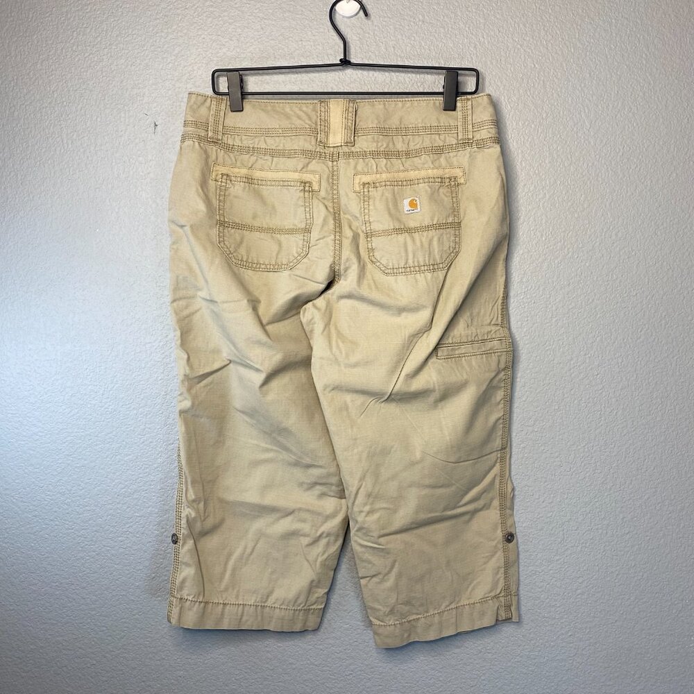 Carhartt Relaxed Fit Khaki Cargo Capris - Picture 2 of 4
